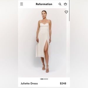 White reformation Juliette dress
